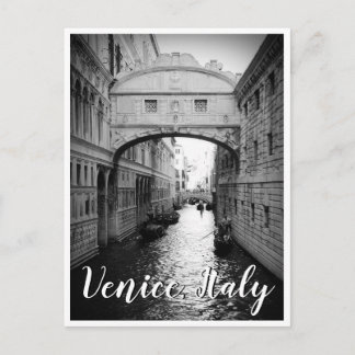 Seufzerbrücke, Venedig Italien Schwarz-Weiß-Foto Postkarte