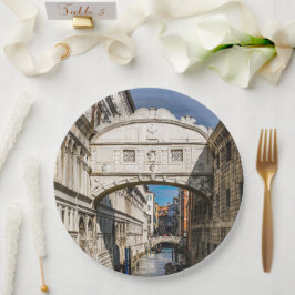 Seufzerbrücke, Venezia, Italien Pappteller