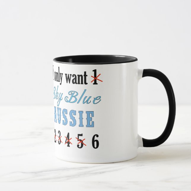 Seulement 1 tasse d'Australien de bleu de ciel (Droite)