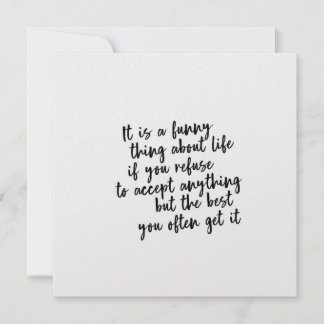 SEULEMENT LA MEILLEURE carte 5.25 x 5.25