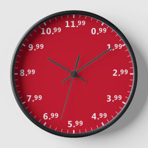Seulement X 99 cents Horloge - Amusante Boutique A
