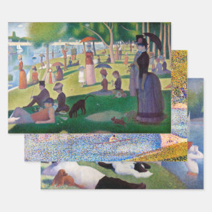 Seurat, Landschaft Geschenkpapier Set