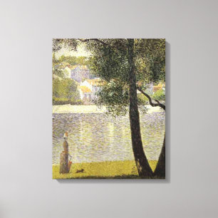 Seurats "La die Seine ein Courbevoie " Leinwanddruck