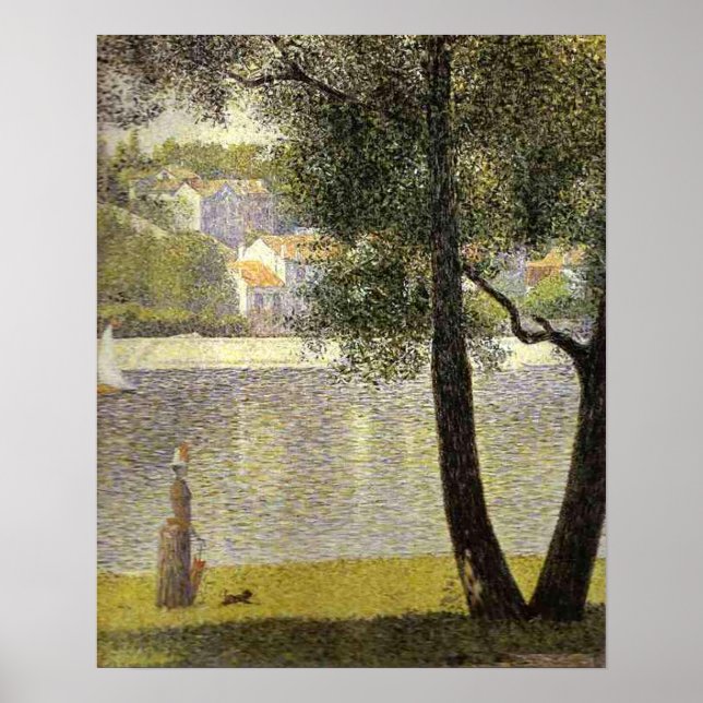 Seurat's "La Seine a Courbevoie" Poster (Vorne)