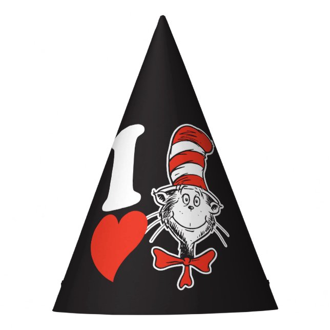 Seuss Valentine| Ich höre die Katze im Hut Partyhütchen (Vorderseite)