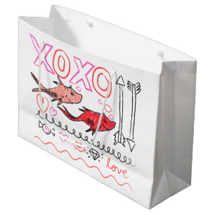 Seuss Valentine XOXO Design Große Geschenktüte