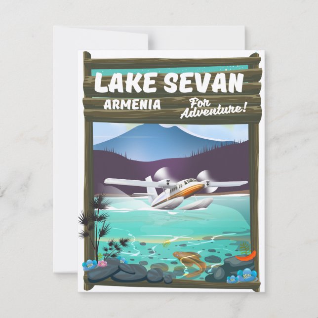 Sevansee Armenien Vintage Reiseposter (Vorderseite)