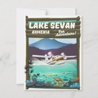Sevansee Armenien Vintage Reiseposter