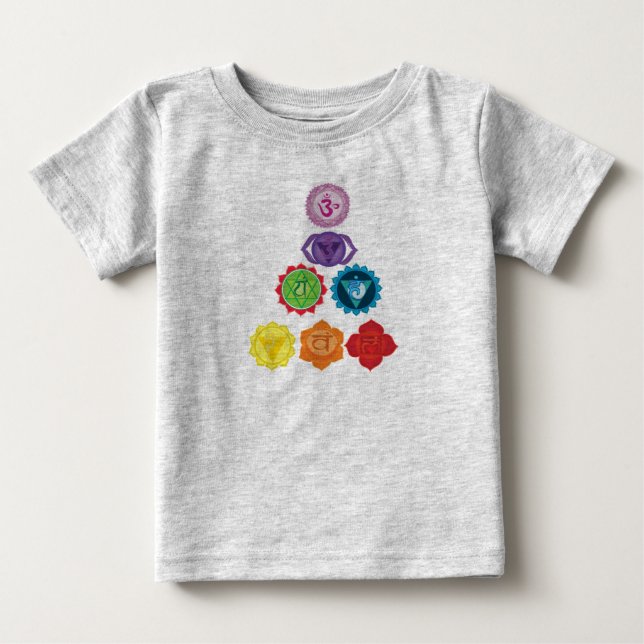 Seven Chakra Baby Bodysuit Baby T-shirt (Vorderseite)