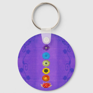 Seven Chakras Geschenk - Lila Schlüsselanhänger