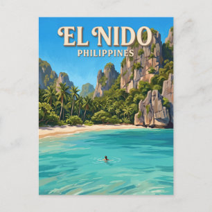 Seven Commandos Beach, El Nido Philippinen Postkarte