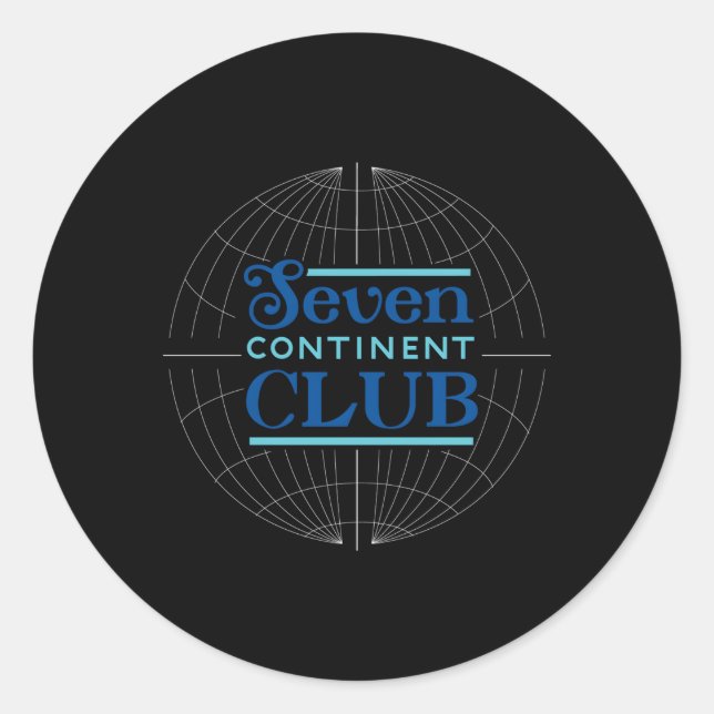 Seven Continental Club Runder Aufkleber (Vorderseite)