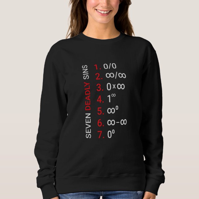 Seven Deadly Math Sins     Math Sweatshirt (Vorderseite)