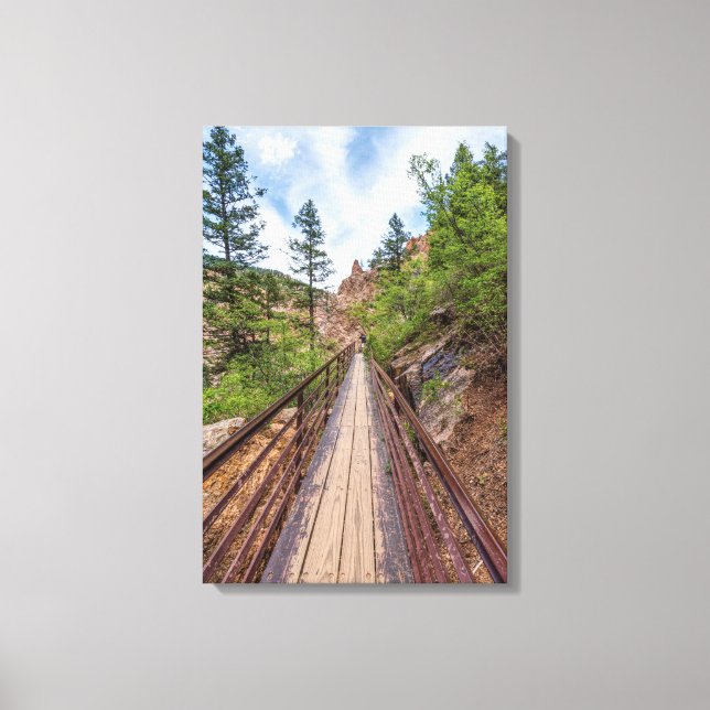Seven Falls Walkway Bridge Canvas Print Leinwanddruck (Vorderseite)