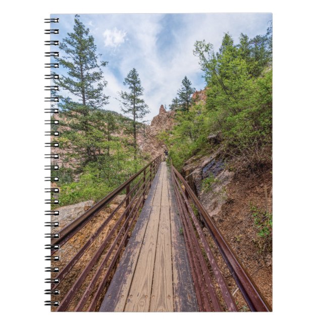 Seven Falls Walkway Bridge Notebook Notizblock (Vorderseite)