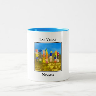 Seven Magic Mountains, Las Vegas Nevada Zweifarbige Tasse