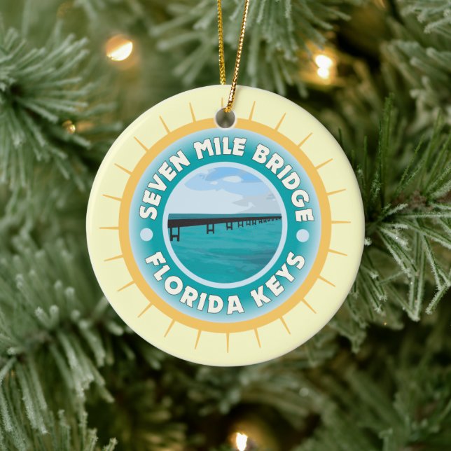 Seven Mile Bridge Florida Keys Keramikornament (Baum)