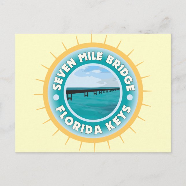 Seven Mile Bridge Florida Keys Postkarte (Vorderseite)