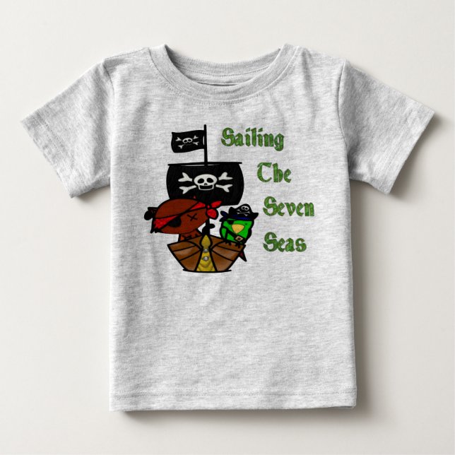 Seven Seas Pirate Baby T-shirt (Vorderseite)