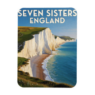 Seven Sisters England Kreidefelsen Magnet