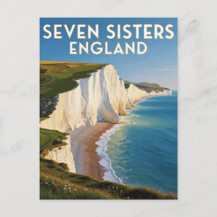 Seven Sisters England Kreidefelsen Postkarte