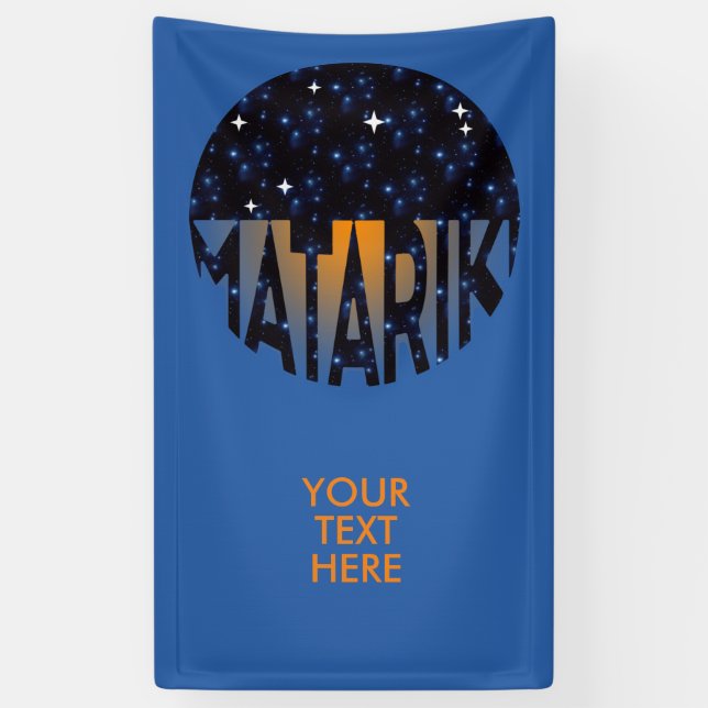 Seven Sisters Maori MATARIKI 2c Banner (Vertikal)