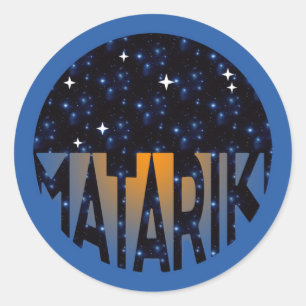 Seven Sisters Maori MATARIKI 2c Runder Aufkleber