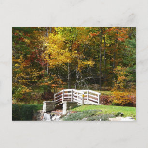 Seven Springs Fall Bridge I Herbstlandschaft Postkarte
