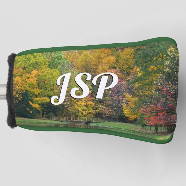 Seven Springs Fall Bridge II Herbstlandschaft Golf Headcover (Vorderseite)