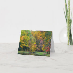 Seven Springs Fall Bridge II Herbstlandschaft Karte