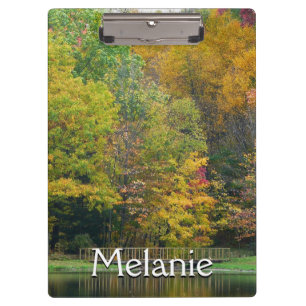 Seven Springs Fall Bridge II Herbstlandschaft Klemmbrett