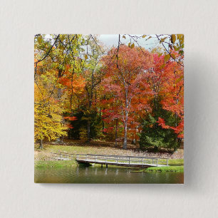 Seven Springs Fall Bridge III Herbstlandschaft Button