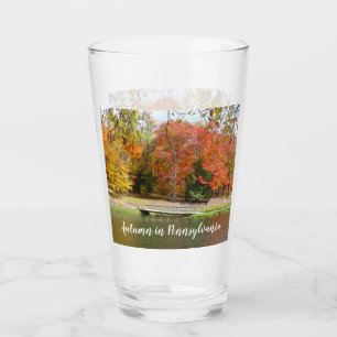 Seven Springs Fall Bridge III Herbstlandschaft Glas