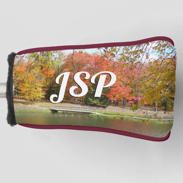 Seven Springs Fall Bridge III Herbstlandschaft Golf Headcover (Vorderseite)