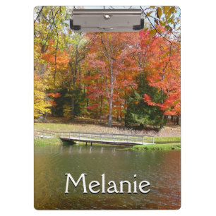 Seven Springs Fall Bridge III Herbstlandschaft Klemmbrett