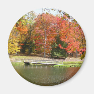 Seven Springs Fall Bridge III Herbstlandschaft Magnet