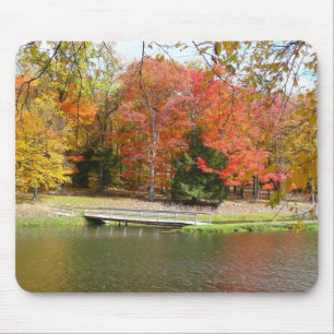 Seven Springs Fall Bridge III Herbstlandschaft Mousepad