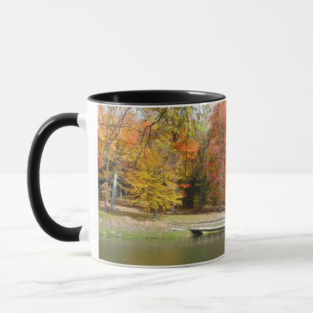 Seven Springs Fall Bridge III Herbstlandschaft Tasse (Links)