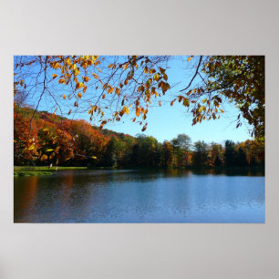 Seven Springs Herbstbäume und Teich Poster