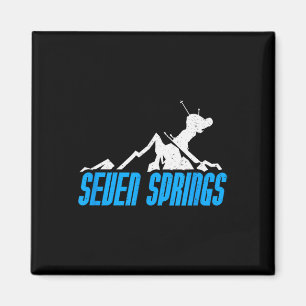 Seven Springs Ski Snowboarden Frankreich Resort Di Magnet