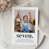 Seven Square Foto Erster Geburtstag Einladung