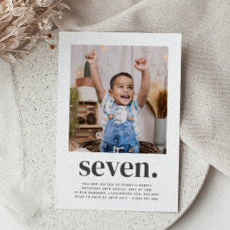 Seven Square Foto Erster Geburtstag Einladung