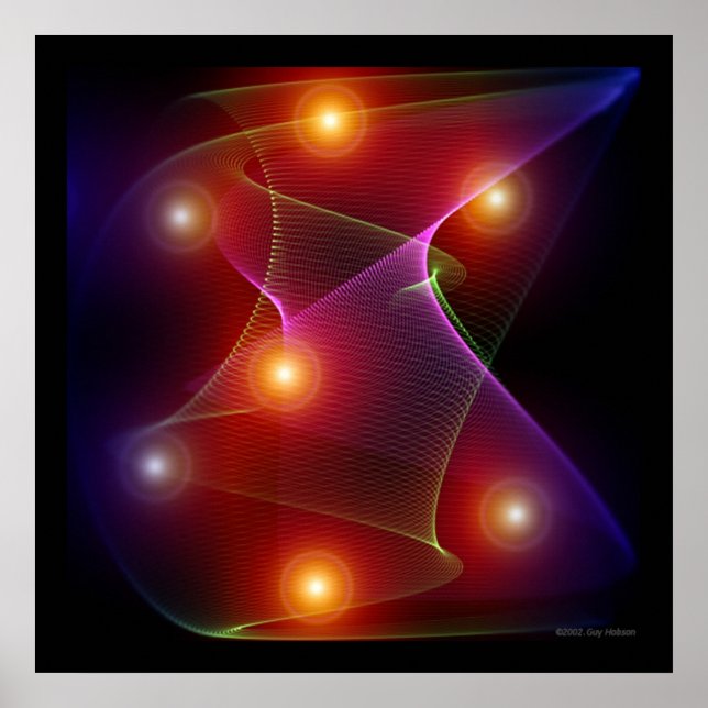 Seven Suns Space Abstrakt Poster (Vorne)