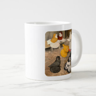 Seven Trumpeter Tauben Jumbo-Tasse