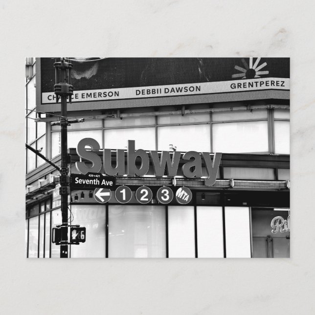 Seventh Avenue Subway  Postkarte (Vorderseite)