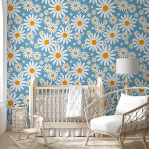 Seventies Daisies Retro-Blume Tapete