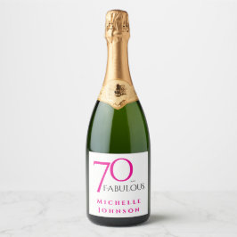 Seventy and Fabulous Minimal Pink 70th Birthday
