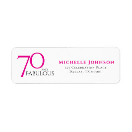 Seventy and Fabulous Minimal Pink 70th Birthday