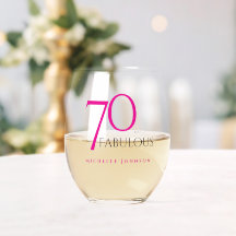 Seventy and Fabulous Minimal Pink 70th Birthday