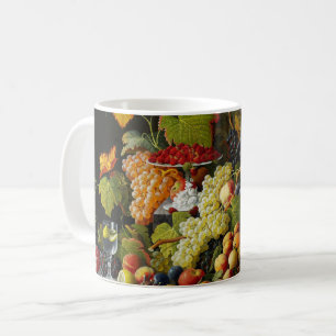 Severin Roesen Überreiches Früchtestillleben Kunst Kaffeetasse